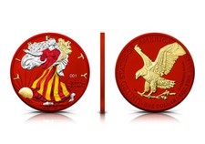 1 Dollaro Space Metalli Edizione IV American Silver Eagle Red + Ologramma USA