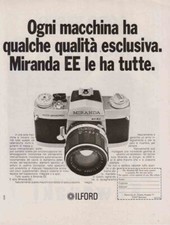 advertising Pubblicità -MACCHINA FOTOGRAFICA -MIRANDA EE 1974  REFLEX VINTAGE
