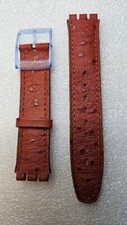 ?? Swatch cinturino PELLE STRUZZO ROSSA VINTAGE SAN400 Automatic Brick Ett