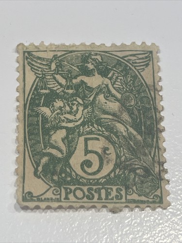 Antico francobollo verde - francobollo,