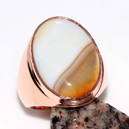 Anello uomo sardonice - , placcato