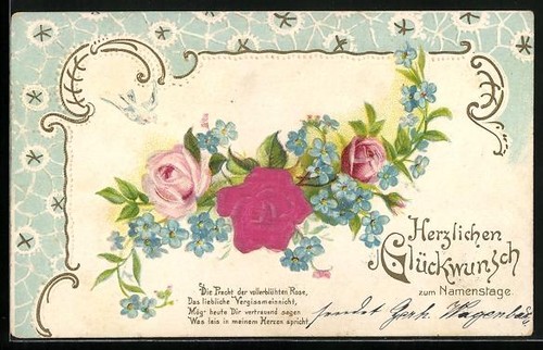 Cartolina tessuto goffrato - cartolina, in
