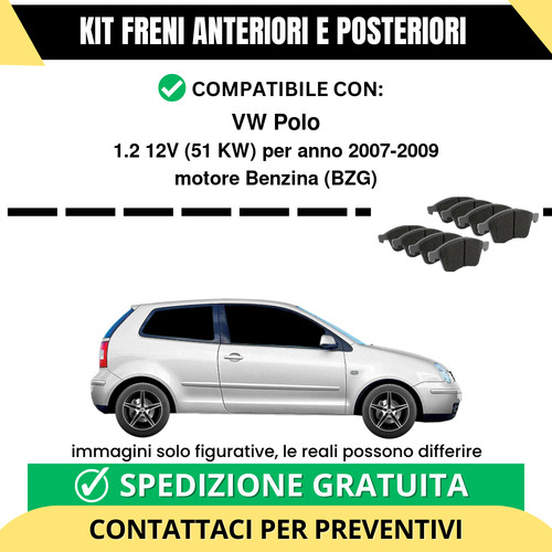 Pastiglie freno ant post vw - pastiglie,