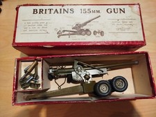 SOLDATINI IN PIOMBO Cannone BRITAINS 1266 HEAVY HOWITZER 18'' ANNI 50  BOXED