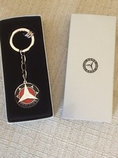 PORTACHIAVI UFFICIALE SMALTATO MERCEDES CON DOPPIO STEMMA E SCATOLA ORIGINALE