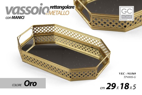 Vassoio metallo esagonale - vassoio,