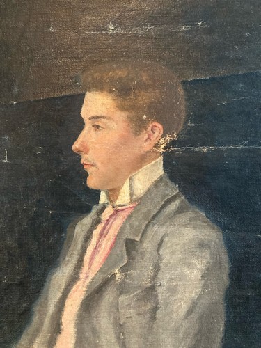 Pittura olio tela ritratto - tela,