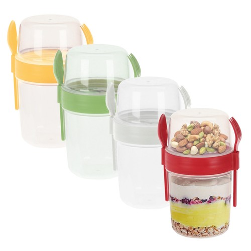 Tazza yogurt con cucchiaio - con,
