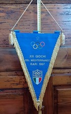 Gagliardetto Ricamato CONI Giochi Mediterraneo Maglia Bari Pennant Football