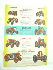 BROCHURE VECCHIO TRATTORE D'EPOCA SAME TRATTRICE AGRICOLTURA TREVIGLIO VINTAGE