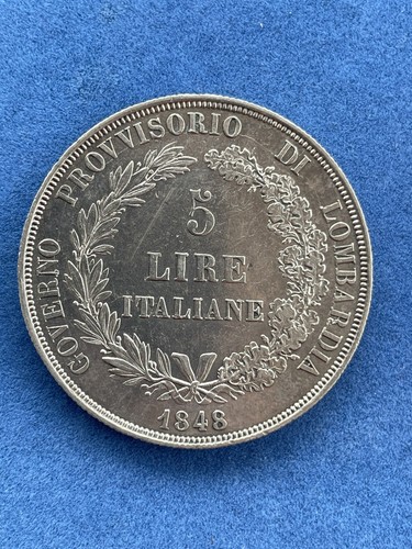 Lire 1848 milano - 1848, moneta