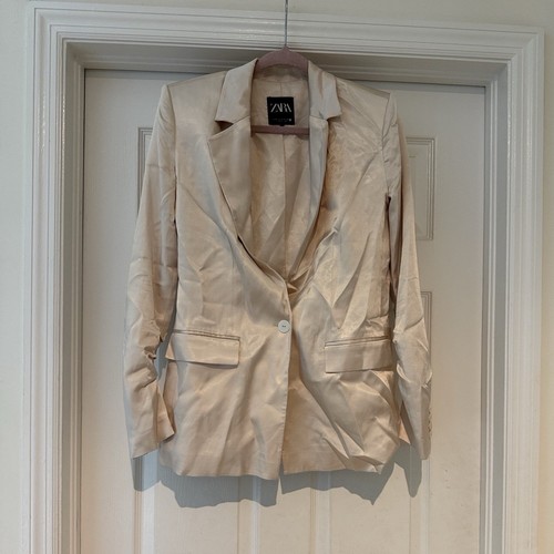 Blazer zara avorio intagliato - zara,