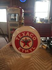 Eco Airmeter Texaco Ethyl Mini Globe Milk Glass 9" X 3"  Gas Pump Vintage Style