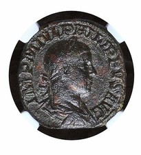 Filippo II Sesterzio NGC VF