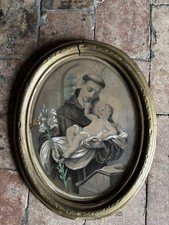 Sant’antonio Antica Stampa Ovale 43 × 35 Cm 38 × 29 Cm