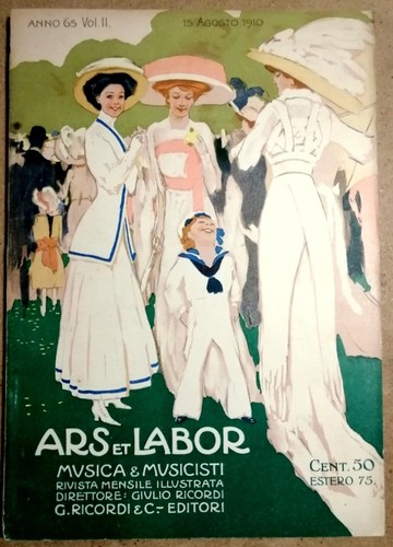1910 rivista epoca ars - rivista, "ars