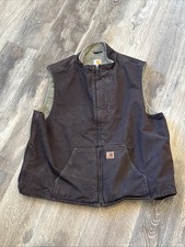 Gilet da lavoro Carhartt V33DKB Sherpa foderato tela d'anatra zip intera 2XL ALTOoutdoor