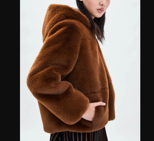 Zara pelliccia sintetica - pelliccia,