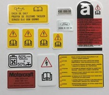 Decalcomanie vano motore Ford Sierra RS Cosworth 3dr e RS500, adesivi, migliore disponibile