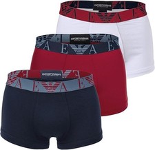 3-Pack Mutande Trunk Boxer da per uomo EMPORIO ARMANI cotone elasticizzato blu