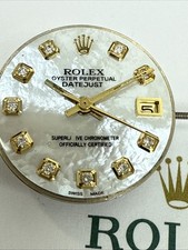 ORIGINALE Rolex 2030 movimento completo aftermarket quadrante diamantato e corona