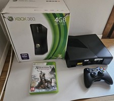 Microsoft XBOX 360 Slim 4gb Console Usata Nera con Controller e Scatola 4 gb 