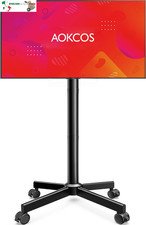 Carrello Porta TV per 32-65 Pollici, Supporto TV da Pavimento Altezza Regolabile