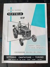 NUFFIELD UNIVERSAL TRATTORE 40 HP Cantatore ADVERTISING FARM DA RIVISTA Anni 50