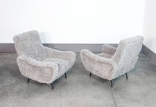 ⚜️ COPPIA POLTRONA LADY ATTR. MARCO ZANUSO DESIGN VINTAGE ARMCHAIRS EPOCA 1950S