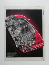 Clipping Ritaglio Illustrazione 1991 HONDA NSX Spaccato Focus Meccanica e Motore