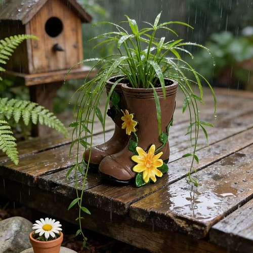 Contenitore fiori stivali - contenitore,