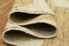 Mano Intrecciato Juta Naturale Area Tappeti Cucina Kilim Soggiorno Runner 4x6