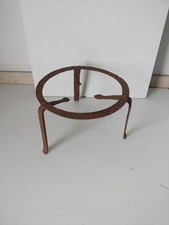  Base In Metallo Per  Camino In Ferro Battuto Lavorato A Mano Diam 28cm H18 cm