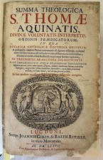 SUMMA THEOLOGICA S. THOMAE AQUINATIS 1677 SAN TOMMASO D'ACQUINO SPIRITUALITA