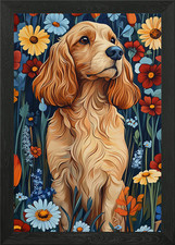 Cocker Spaniel in Fiori di