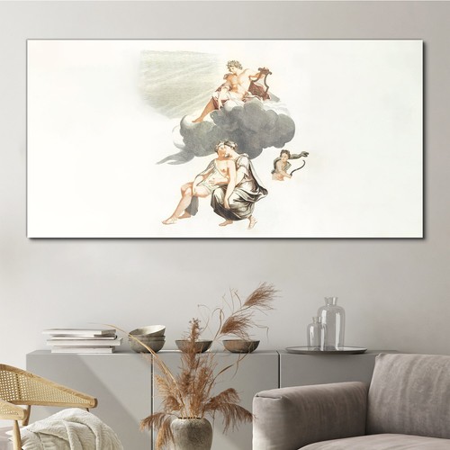 Disegno antico angelo nuvole