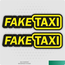2 adesivi auto taxi finti /