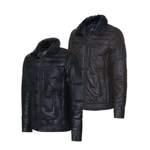 Giubbotto uomo pelle puffer
