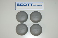 4 tappi mozzo antipolvere grasso grigio ruota rimorchio 76 mm Ifor Williams P1258