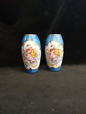 Vasi in Porcellana Dipinti A Mano Coppia , coppia vasi firmati , vasi ceramica .