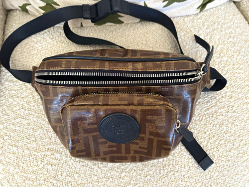 Borsa fendi marrone logo - marrone,