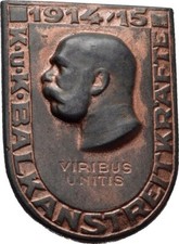 Austria-Ungheria KUK Francesco Giuseppe I – Kappenabzeichen – Fronte Balcanico