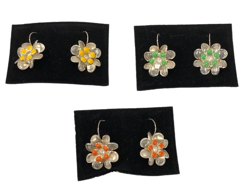 Orecchini fiore metallo - fiore,