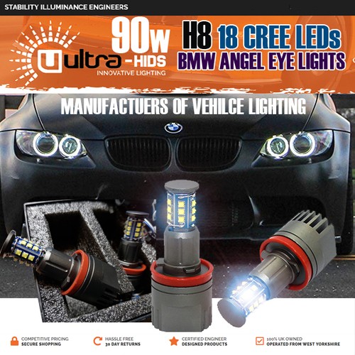 90w bmw led - h8,