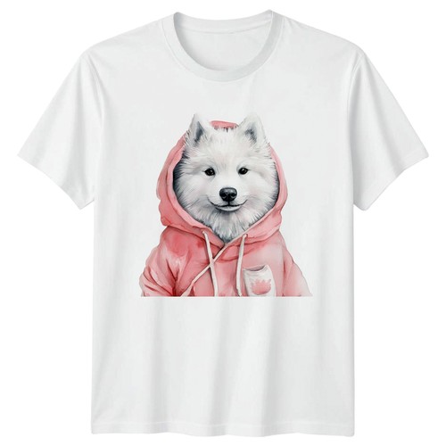 Shirt donna happy samoyed - t-shirt,