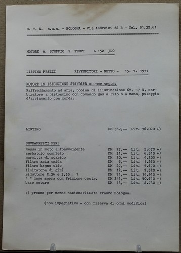 Catalogo listino prezzi motore - catalogo,