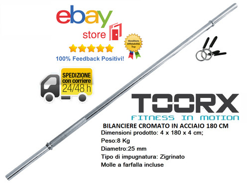Toorx bilanciere cromato 180 - toorx,