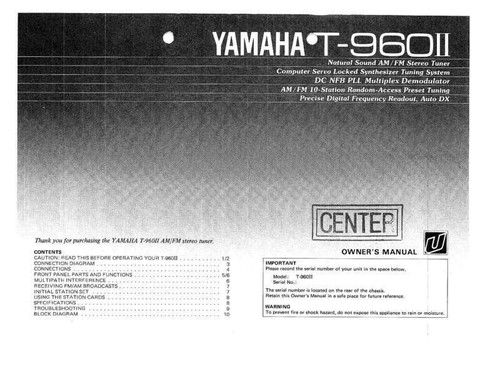 Yamaha 960 sintonizzatore - t-960,