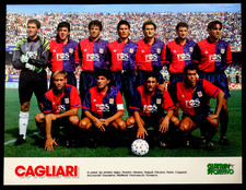 CALCIO POSTER CAGLIARI SERIE A 1991-1992 GUERIN SPORTIVO VINTAGE FOOTBALL