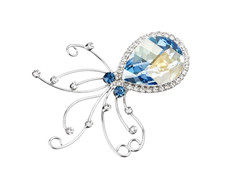 Spilla polpo calamaro argento